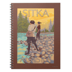 Women Fly Fishing - Sitka, Alaska Notebook