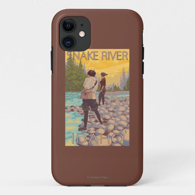 Women Fly Fishing - Snake River, Idaho Case-Mate iPhone Case (Back)