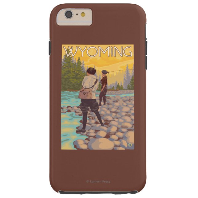 Women Fly Fishing - Wyoming Case-Mate iPhone Case (Back)