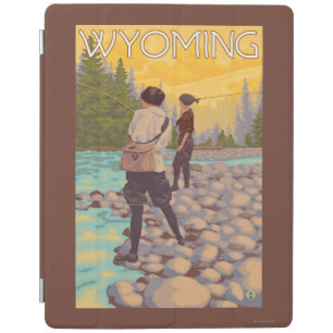 Women Fly Fishing - Wyoming iPad Smart Cover