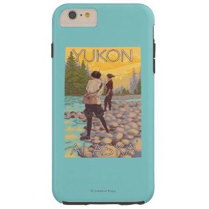 Women Fly Fishing - Yukon, Alaska Tough iPhone 6 Plus Case