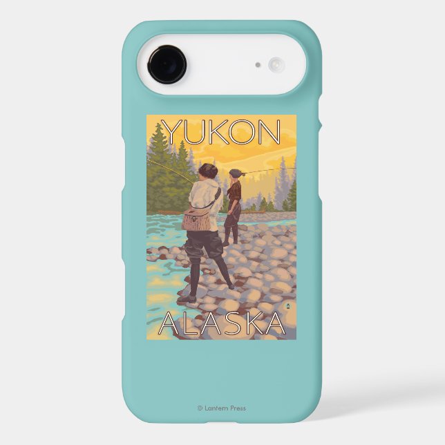 Women Fly Fishing - Yukon, Alaska Case-Mate iPhone Case (Back)