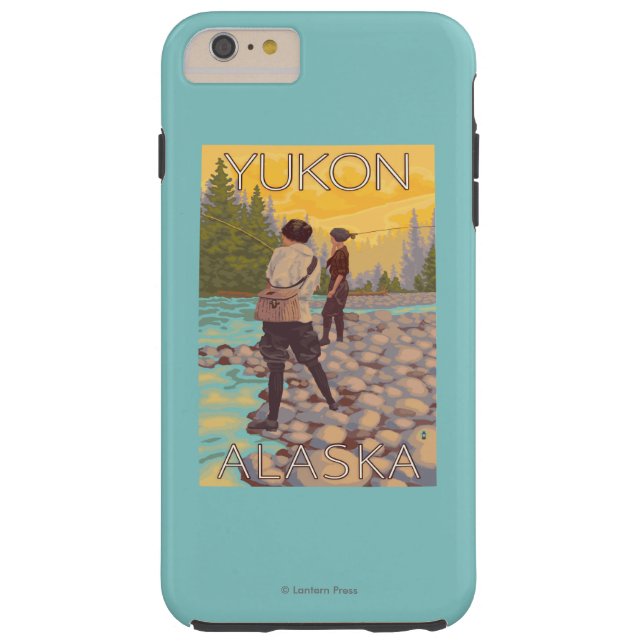 Women Fly Fishing - Yukon, Alaska Case-Mate iPhone Case (Back)