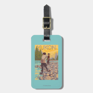 Women Fly Fishing - Yukon, Alaska Luggage Tag