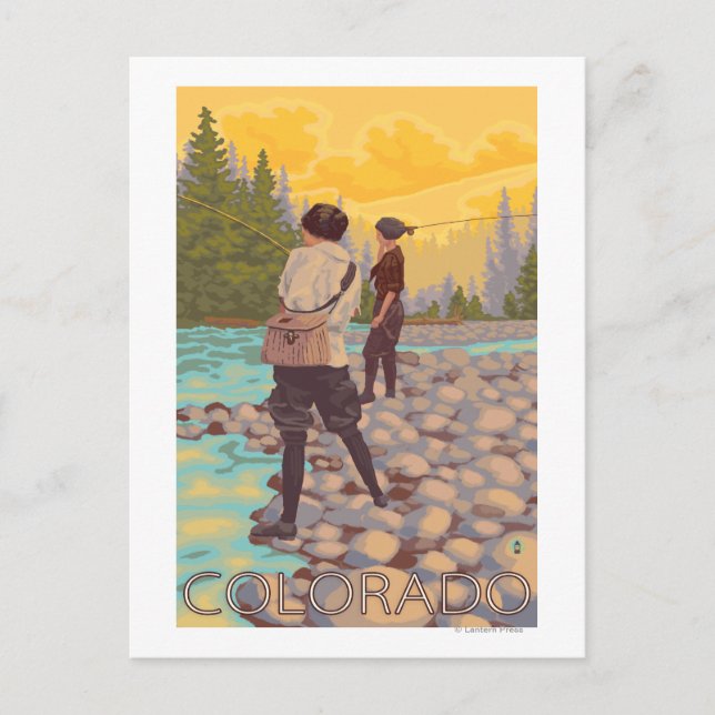 Women Fly FishingColorado Postcard (Front)