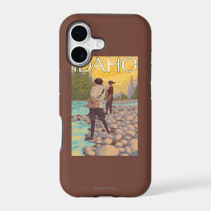 Women Fly FishingIdahoVintage Travel Poster iPhone 17 Case