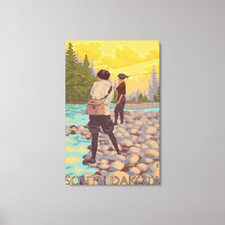 Women Fly FishingSouth Dakota Canvas Print