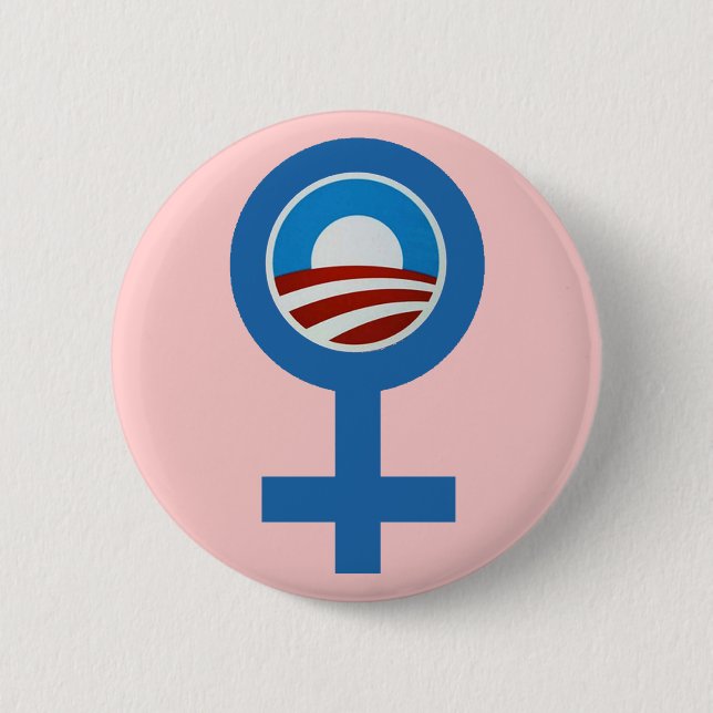 WOMEN FOR BARACK OBAMA CAMPAIGN BUTTON (Front)