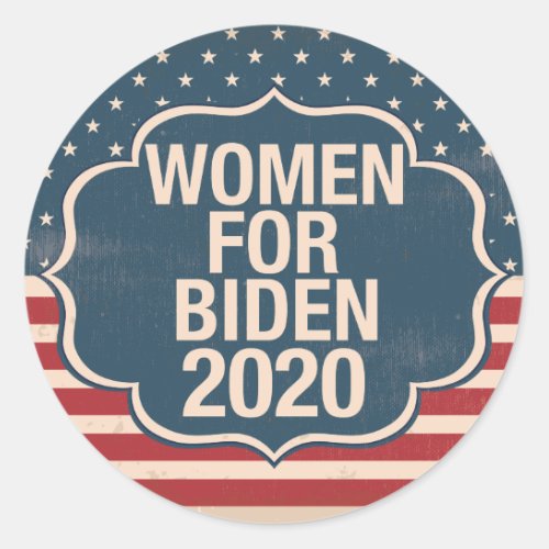 Women for Biden 2020 Classic Round Sticker