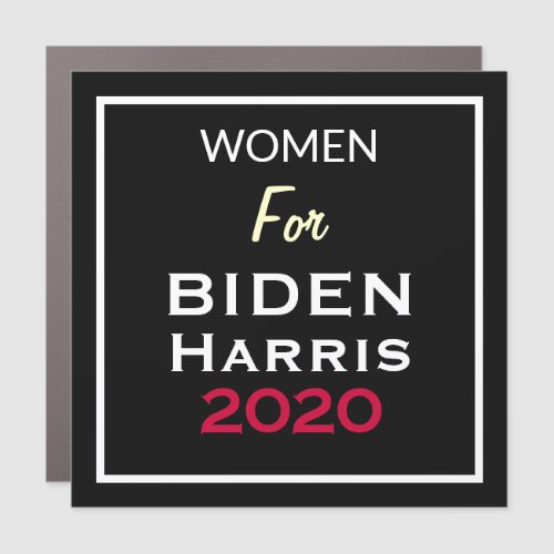 WOMEN For BIDEN HARRIS 2020 Black White Red Car Magnet