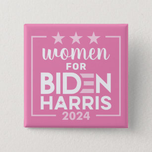 Women for Biden Harris - 2024 pink design Button
