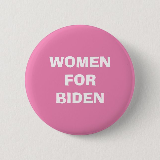 Women for Biden Pink President Election Button (Front)