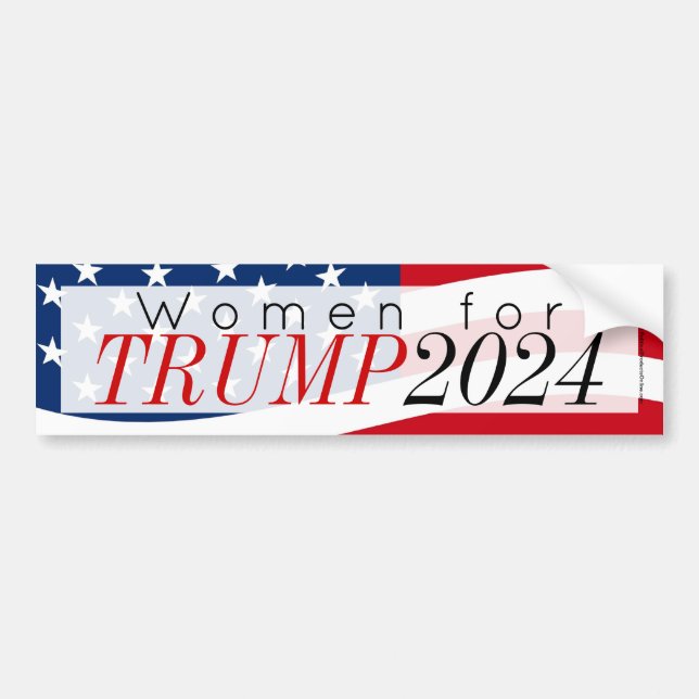 Women for Donald Trump 2024 Bumper Sticker (Front)