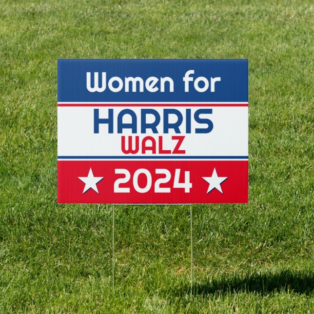 Women for Harris Walz 2024 Sign (Insitu)