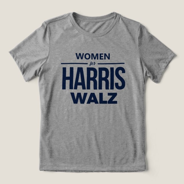 Women for Harris Walz Tri-Blend Shirt (Design Front)