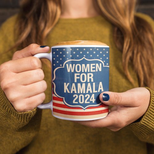 Women for Kamala 2024 Election American Flag Coffee Mug