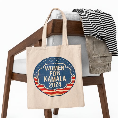 Women for Kamala 2024 Election American Flag Tote Bag