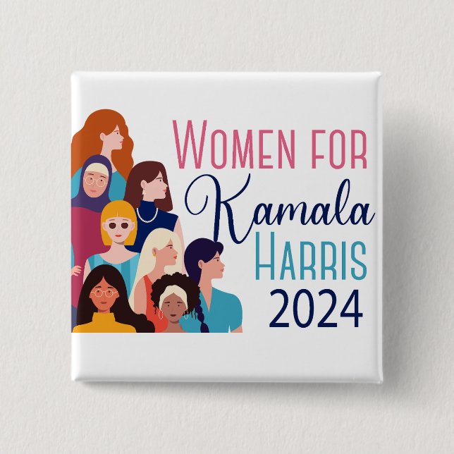 Women for Kamala Harris 2024 Election Laptop Button (Front)