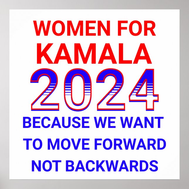 Women for Kamala Harris 2024 Election Poster (Front)
