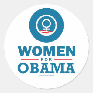 Women for Obama Classic Round Sticker