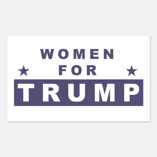 Women for Trump 2016 Rectangular Sticker (Front)