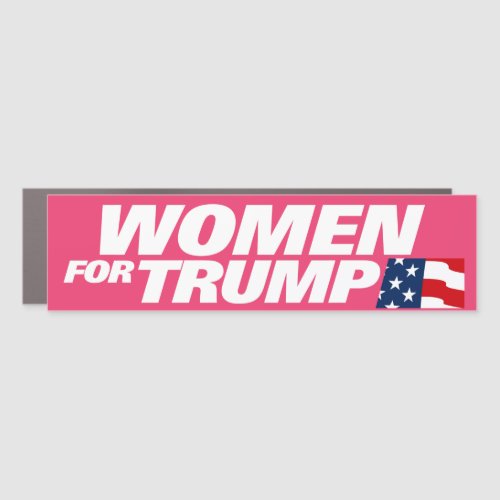 Women For Trump 2024 Bumper Car Magnet