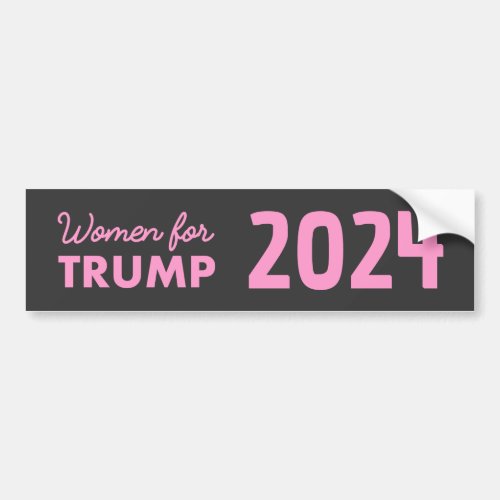 Women for Trump 2024 Bumper Sticker