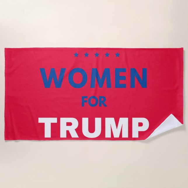 Women For Trump 2026 Beach Towel (Front)