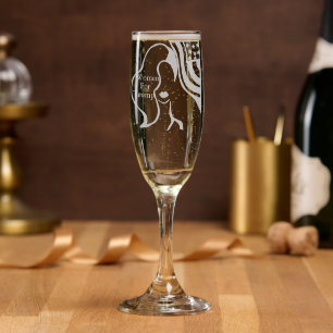 WOMEN FOR TRUMP CHAMPAGNE FLUTE