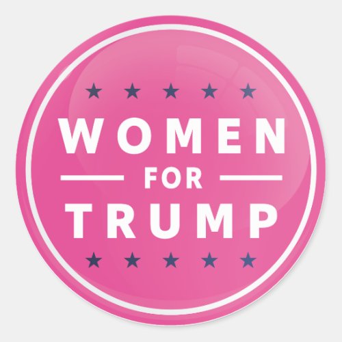 Women for Trump Classic Round Sticker