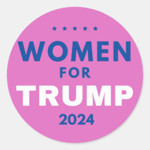Women For Trump Classic Round Sticker