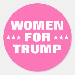 Women For Trump Election MAGA Pink Classic Round Sticker