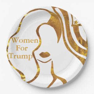 WOMEN FOR TRUMP PAPER PLATES