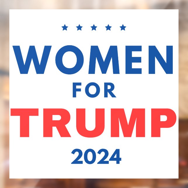 Women For Trump  Window Cling (Sheet 2)