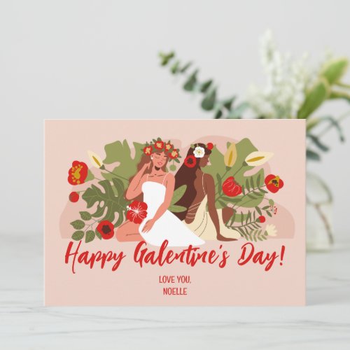Women Friends Sisters Galentines Day Thank You Card