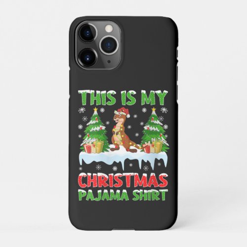 Women Funny This Is My Christmas Pajama Otter iPhone 11Pro Case