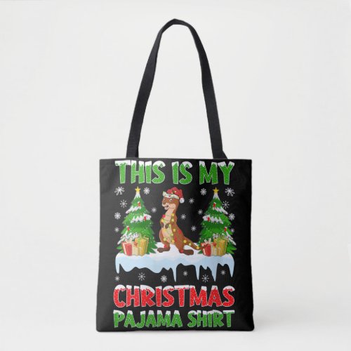 Women Funny This Is My Christmas Pajama Otter Tote Bag