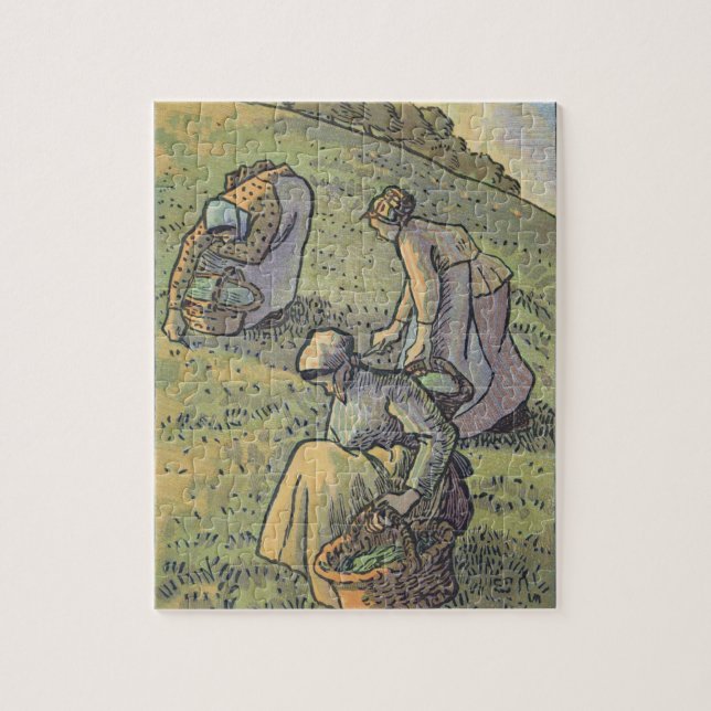 Women Gathering Mushrooms, from 'Travaux des Champ Jigsaw Puzzle (Vertical)