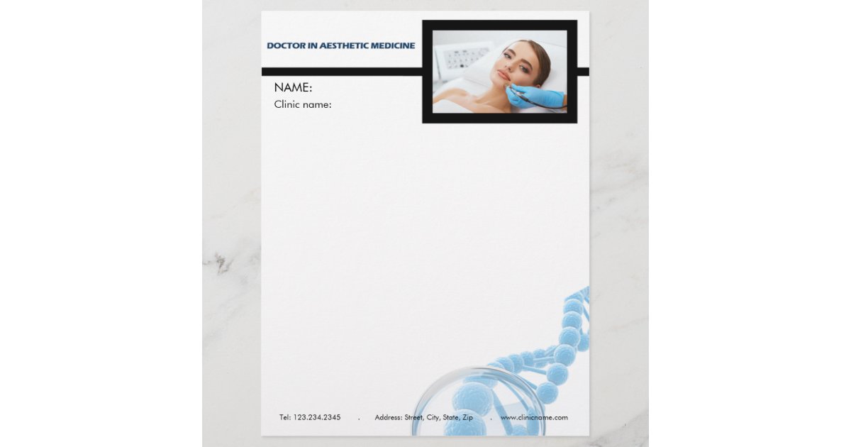 Women getting microdermabrasion skin treatment letterhead | Zazzle