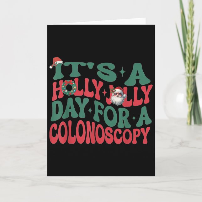 Women Gi Nurse Christmas Endoscopy Technician Endo Card (Front)