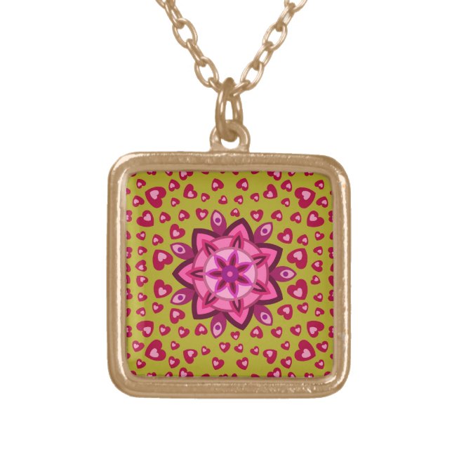WOMEN, GIRLFRIEND, WIFE BIRTHDAY VALENTINE LOVE GOLD PLATED NECKLACE (Front)