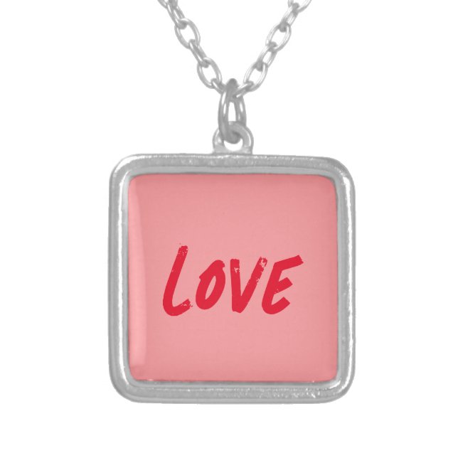 WOMEN, GIRLFRIEND, WIFE BIRTHDAY VALENTINE LOVE SI SILVER PLATED NECKLACE (Front)