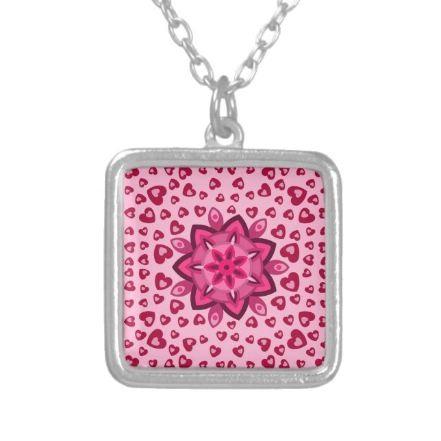 WOMEN, GIRLFRIEND, WIFE BIRTHDAY VALENTINE LOVE SI SILVER PLATED NECKLACE (Front)
