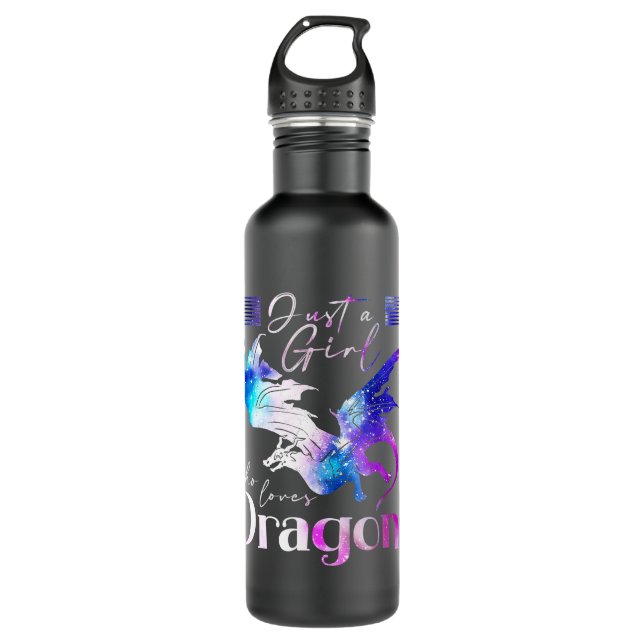 Women Girls Dragon Stainless Steel Water Bottle (Front)