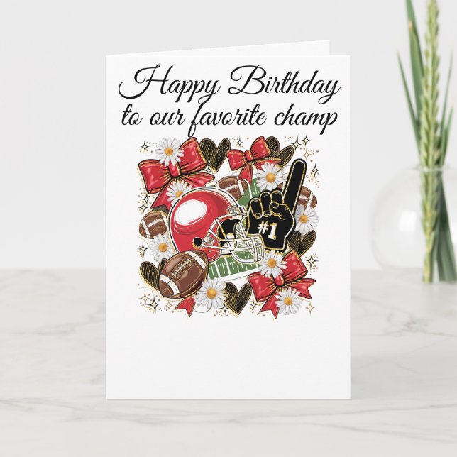 women/girls football Folded Greeting Card (Front)