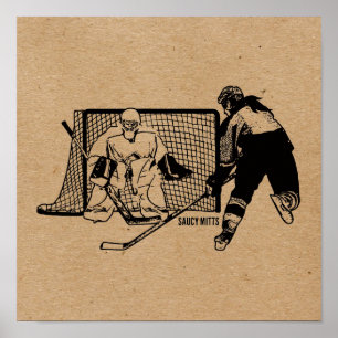 Women & Girls Shot On Net Hockey Player (female) Poster