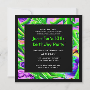 Women Graffiti Birthday Invitation
