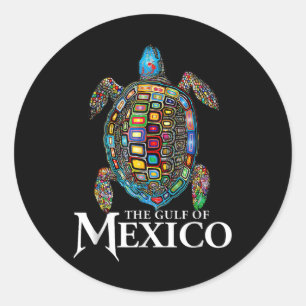 Women Gulf Of Mexico Forever Mexican Souvenir Sea Classic Round Sticker