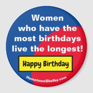 Women Happy Birthday Refrigerator Magnet