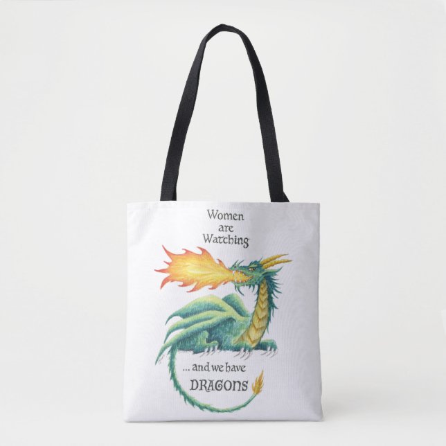 Women Have Dragons - shoulder tote Bag (Front)